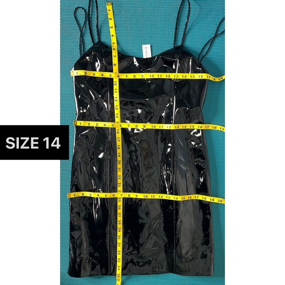 Alice + Olivia Nelle Vegan Leather Fitted Mini Dress - Picture 9 of 12